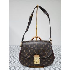 Authentic LOUIS VUITTON Monogram Canvas Bordeaux Eden MM Bag Brown/Burgundy